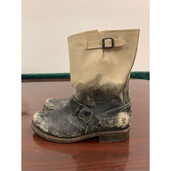 FRYE Veronica Short Ombre Stonewash Mid Calf Boots Women's Size 6.5 - Picture 2 of 11